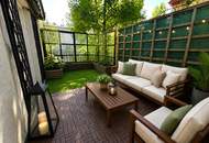 Sonniger Garten mit zwei Terrassen – Endreihenhaus in Grünlage