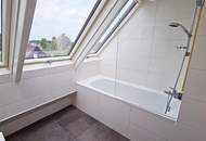 GRÜNBLICK, RUHELAGE, sonniges 46 m2 Dachgeschoß mit 20 m2 Terrasse, 2 Zimmer, Komplettküche, Wannenbad, Lavendelweg