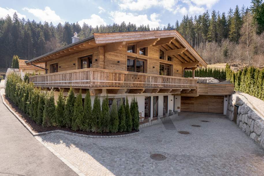 Altholz-Chalet in Aussichtslage am Waldrand, Haus-kauf, 4.990.000,€, 6380 Kitzbühel