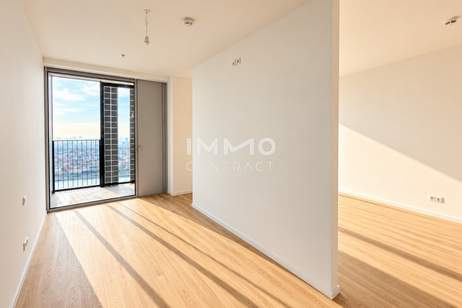 Stephansdom & Prater Blick: DC2 Tower - 33. Etage - Von Der Sonne geküsst, Wohnung-miete, 1.100,00,€, 1220 Wien 22., Donaustadt