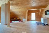 Waldviertler Alleinlage! 1,7 ha exklusives Naturrefugium mit neuem skandinavischem Blockhaus, Pool und Nebengebäuden
