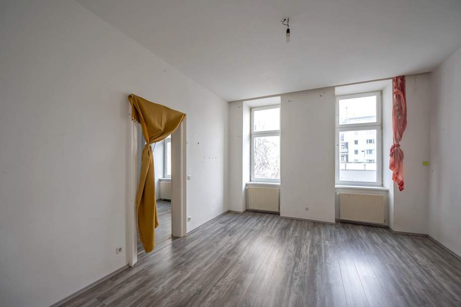 **Hannovermarkt** Sanierungsbedürftige 3-Zimmer Altbauwohnung - Airbnb/Kurzzeitvermietung erlaubt! - Balkonoption, Wohnung-kauf, 269.000,€, 1200 Wien 20., Brigittenau