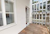 Unbefristet! ELEGANTE ALTBAUWOHNUNG, komplett möbliert, schönes Haus, hofseitiger Balkon, TOP LAGE!
