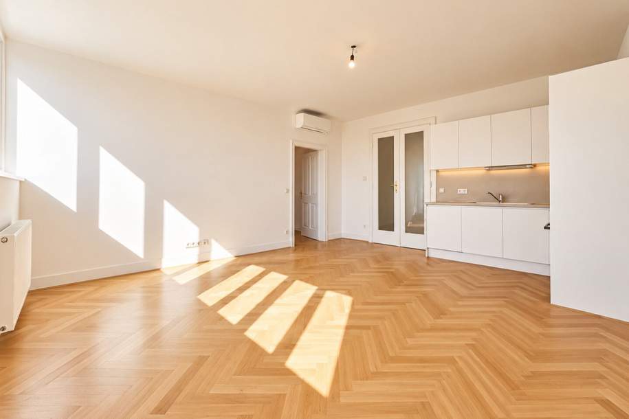 LICHT AN. ALTBAU AN. ANGEKOMMEN. – 2 Zimmer. Ganz oben. Ganz hell. Ganz schön 1050!, Wohnung-kauf, 415.000,€, 1050 Wien 5., Margareten