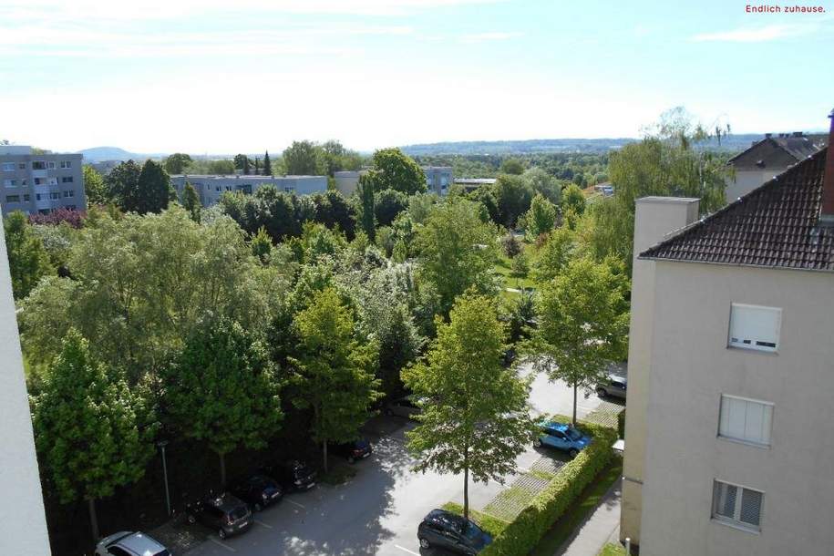 Sonnige 3-Zimmer-Wohnung mit perfekter Infrastrukur! Traumhafte Aussicht Am Bindermichl durch Loggia mit Balkonverglasung!, Wohnung-miete, 937,98,€, 4020 Linz(Stadt)