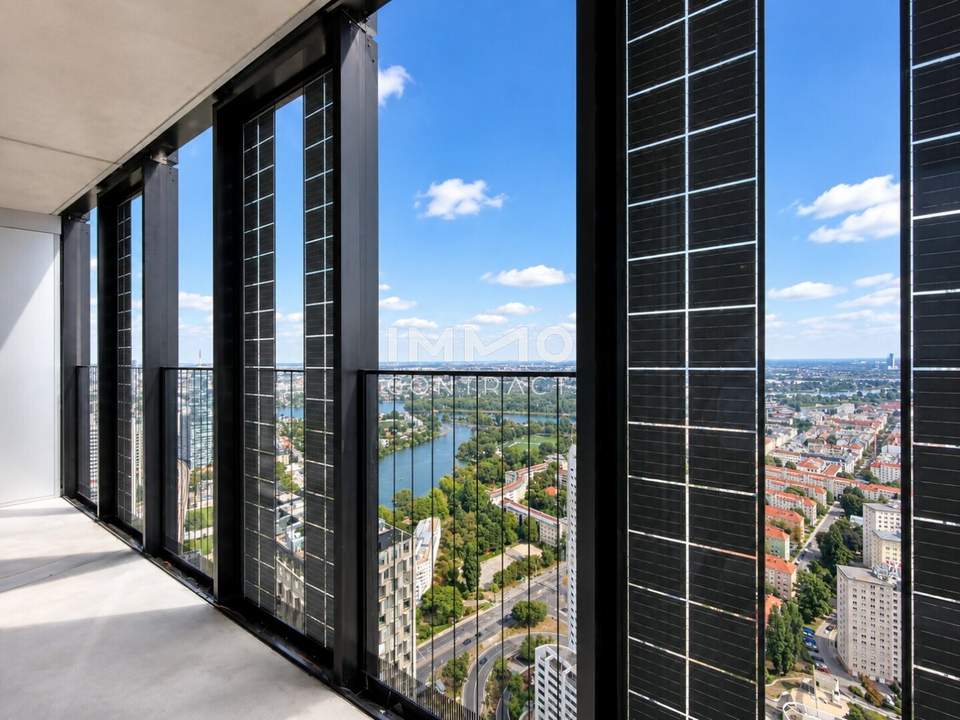 Licht. Wasser. Weite: 39. Etage DC2 Tower inkl. 15m2 Loggia ERSTBEZUG