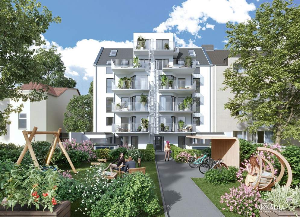 Helle &amp; kompakte 2-Zimmer-Wohnung mit Gemeinschaftsgarten