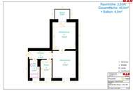 Linz / Bindermichl / Matthias-May-Gang – GENERALSANIERTE 2-Zimmer-Wohnung mit Parkplatz und Balkon! AB SOFORT VERFÜGBAR!