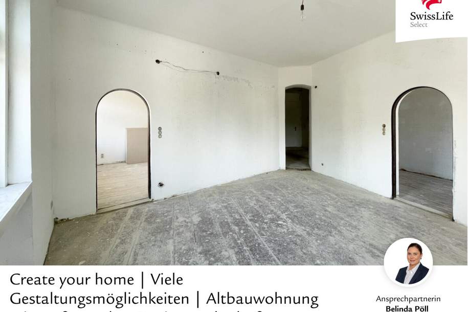 Create your home - viele Gestaltungsmöglichkeiten ! Raumwunder im hochwertig sanierten Altbau in Penzinger Bestlage (Nachhaltiges Energiekonzept und Wellness-Bereich), Wohnung-kauf, 297.000,€, 1140 Wien 14., Penzing
