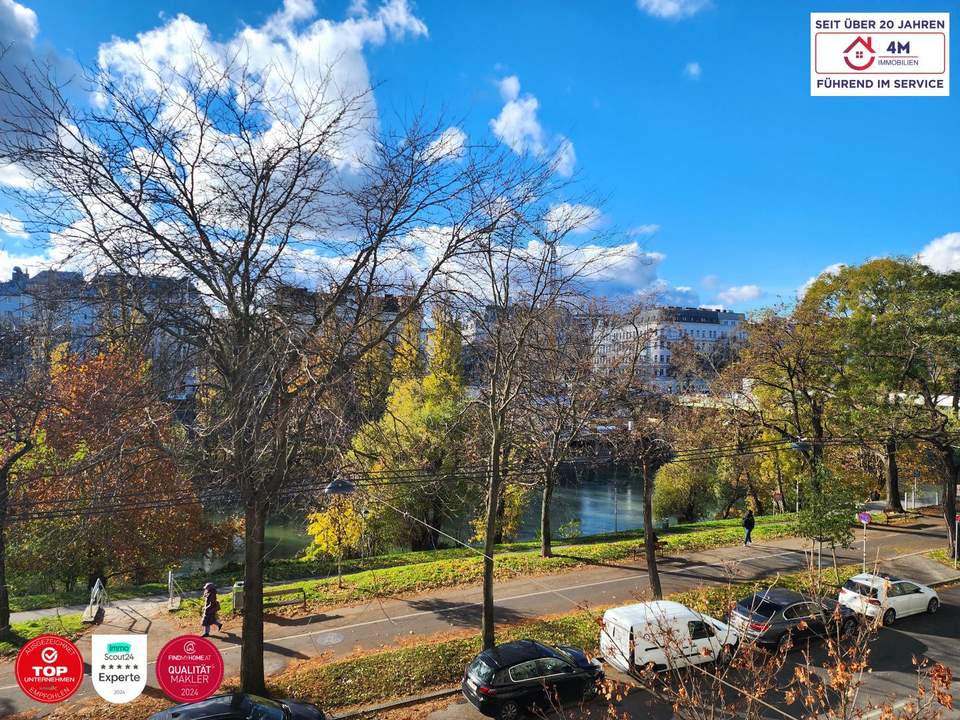 Stilvoller Altbau in toller Lage mit Blick auf den Donaukanal - nur wenige Schritte von U4 Friedensbrücke, 2. und 9. Bezirk entfernt