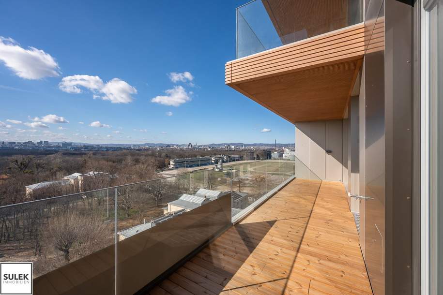 Weitblick in der 12. Etage – 3 Zimmer Erstbezug mit Südwest-Balkon, Wohnung-miete, 2.643,15,€, 1020 Wien 2., Leopoldstadt