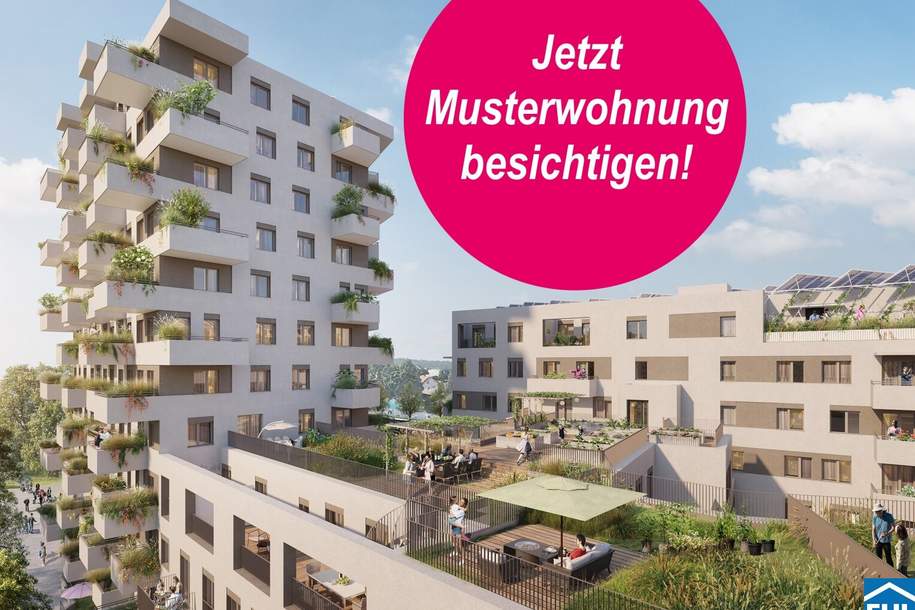 Erstbezug | 3 Zimmer | Wohnen zwischen Stadt und Wasser, Wohnung-miete, 910,01,€, 1220 Wien 22., Donaustadt