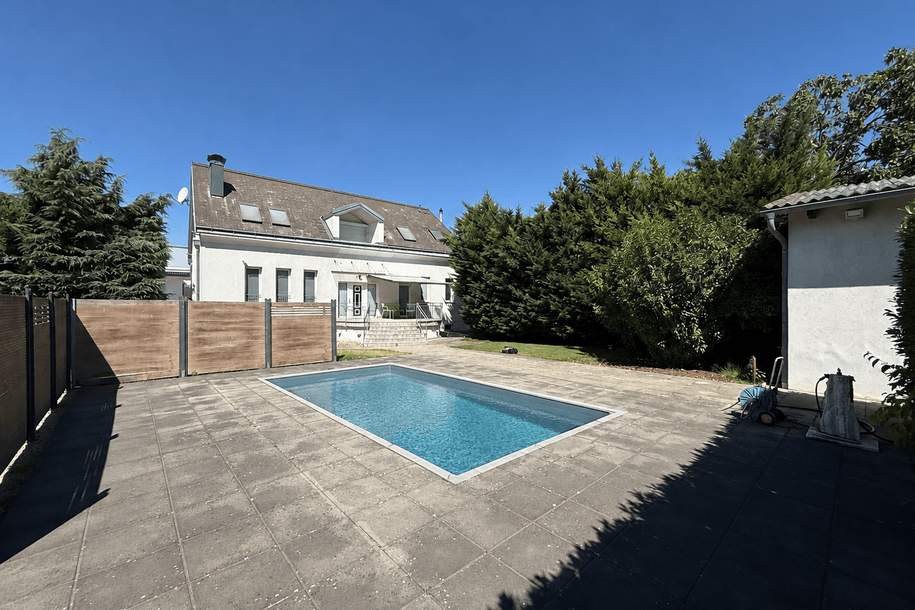 Vollausgestattetes Einfamilienhaus mit Pool und Nebengebäude direkt in Gänserndorf!, Haus-kauf, 699.000,€, 2230 Gänserndorf