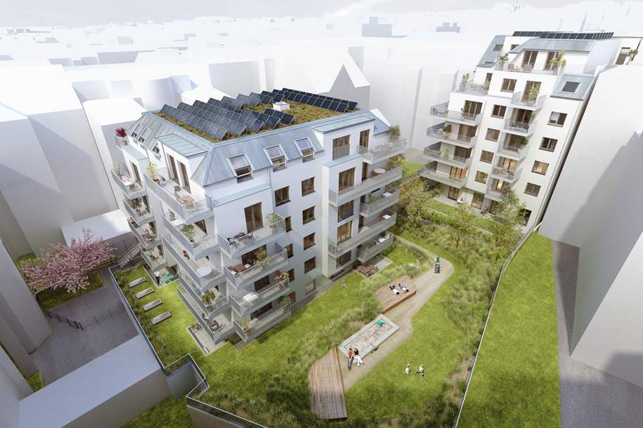 komplette Ruhelage mit Blick ins Grüne: 2-Zimmer-Wohnung | U3 Anbindung, Wohnung-miete, 879,00,€, 1150 Wien 15., Rudolfsheim-Fünfhaus
