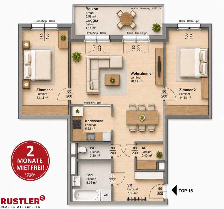 2 MONATE MIETFREI | Charmantes Zuhause mit Balkon
