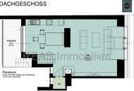 Provisionsfrei: Klimatisierte Dachgeschoss Maisonette mit 2 Terrassen und Kamin nahe Uno City!
