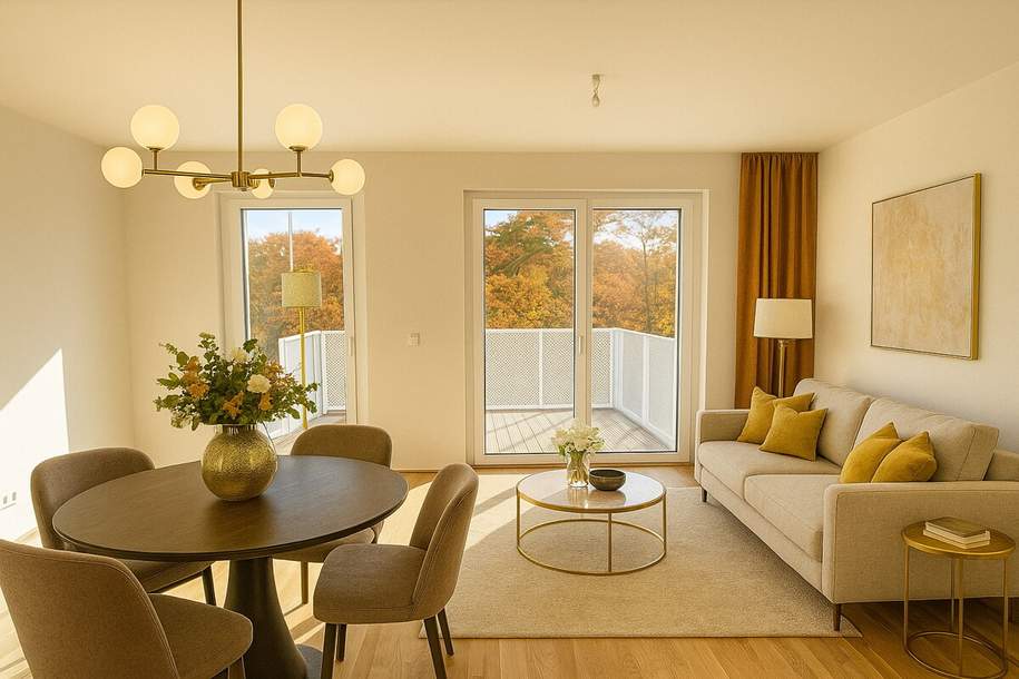 ERSTBEZUG - 3 Zimmer Gartenwohnung + 2 Bäder = DAS LAURENZ = 2 bedroom apartment+garden, Wohnung-kauf, 755.438,€, 1110 Wien 11., Simmering