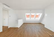 ERSTBEZUG mit DACHTERRASSE | DG-Maisonette Nähe Alte Donau | Traumhafter Fernblick | Teils hofseitig | Fernwärme | TG-Stellplatz optional | Ideal für Anleger oder Eigennutzer | Nachhaltiges Projekt