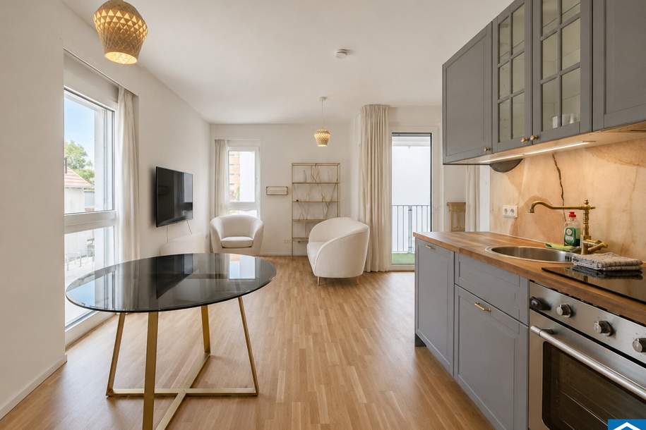 Möblierte &amp; charmante 2-Zimmer-Wohnung mit Loggia im Wildgarten - Wohnen direkt am Rosenhügel, Wohnung-miete, 1.100,00,€, 1120 Wien 12., Meidling