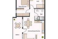 Attraktive 4-Zimmer-Wohnung mit Südbalkon und zwei Tiefgaragenplätzen in Hall in Tirol