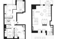 Dachgeschoss-Maisonette auf 2 Ebenen mit 3 Terrassen | Erstbezug | klimatisiert