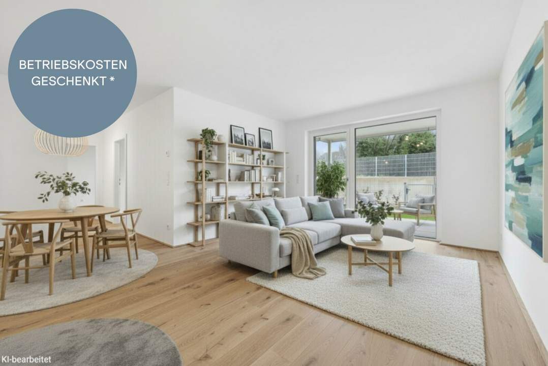 OSTERAKTION! Provisionsfreie, geschmackvoll gestaltete 3-Zimmer-Gartenwohnung | Terrasse | Abendsonne
