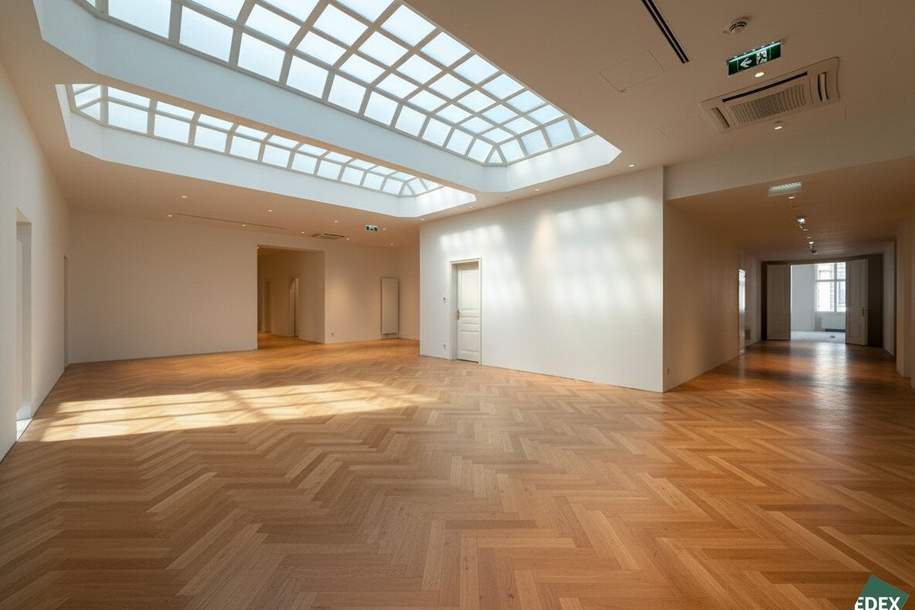 Erstbezug nach Sanierung – Repräsentatives Altbau-Büro nahe Rathaus mit Terrasse, Gewerbeobjekt-miete, 19.732,26,€, 1010 Wien 1., Innere Stadt