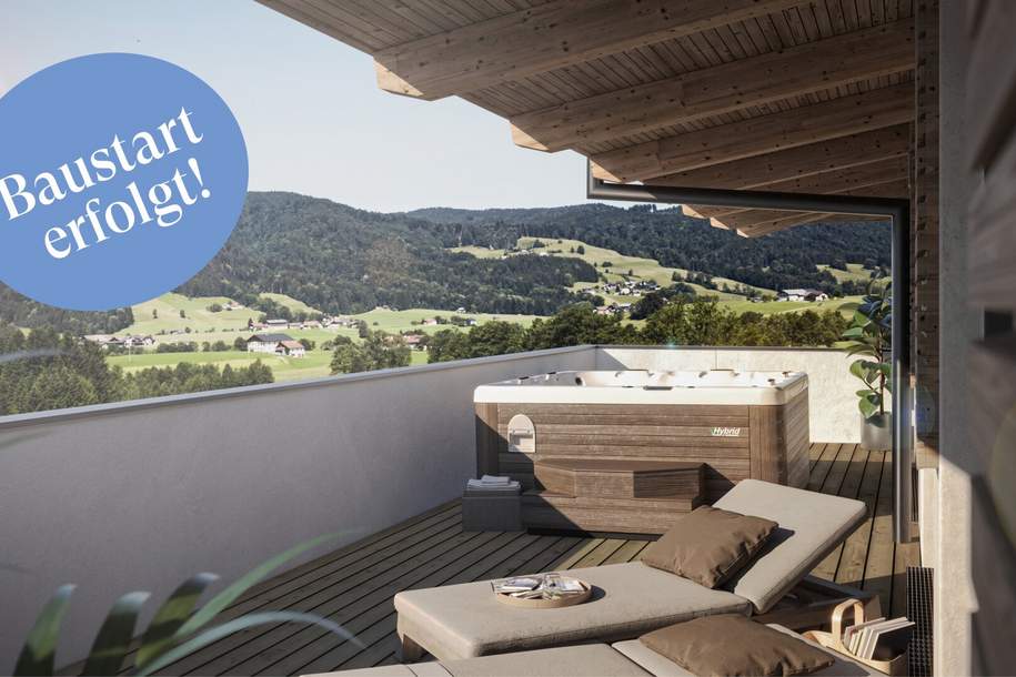 Traumhafte 3 Zimmer Dachgeschoss Wohnung mit XL Balkon in Mondsee, Wohnung-kauf, 442.000,€, 5310 Vöcklabruck