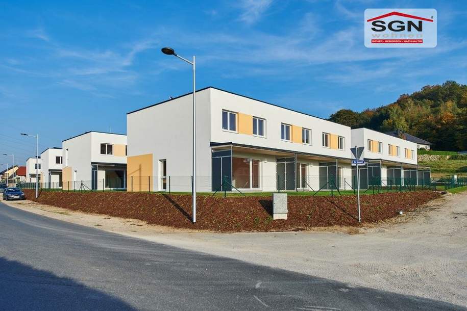 Gefördertes 4-Zimmer Reihenhaus mit Miete-Kaufoption u. 2 PKW-Stellplätze ab August in Wieselburg zu vermieten!, Haus-miete, 1.087,62,€, 3250 Scheibbs