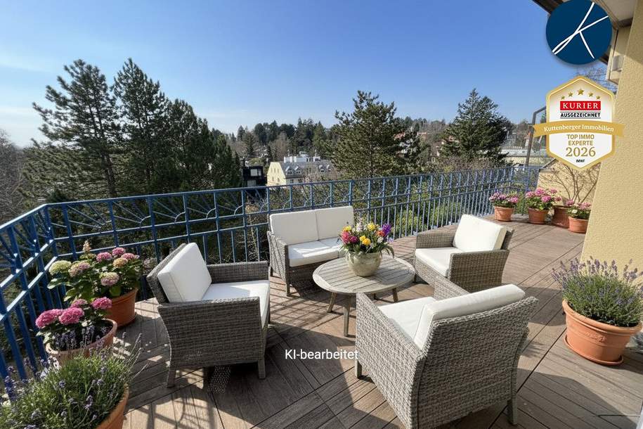 Exklusive Terrassenwohnung in begehrter Grinzinger Lage, Wohnung-miete, 2.889,88,€, 1190 Wien 19., Döbling