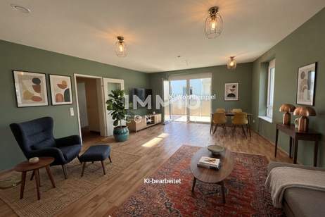 Wohlfühlen mit Weitblick – charmante 2-Zimmer-Wohnung mit großem Balkon - Erstbezug, Wohnung-legalform.mietkauf, 600,€, 2013 Hollabrunn