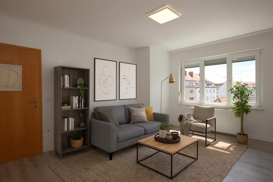 Anlage oder Eigenheim? Schöne, zentrumsnahe 2-Zimmer-Wohnung bietet beides!, Wohnung-kauf, 149.000,€, 8020 Graz(Stadt)