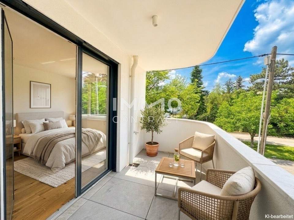 Exklusiver Erstbezug: Durchdachte 3-Zimmer-Balkonwohnung beim Marchfeldkanal