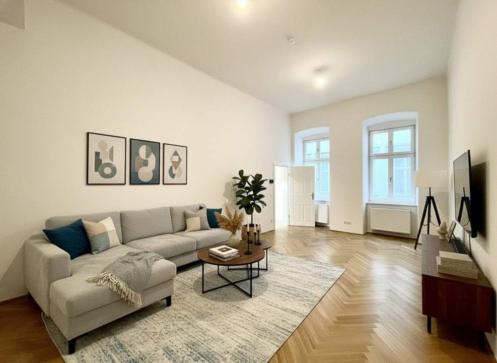 Wunderschön sanierte Altbauwohnung am Getreidemarkt | 1-Zimmer + Kabinett | getrennte Küche