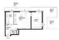 Super-hübsche DG-Wohnung (3-19) mit 21m² MEGA-TERRASSE in der Koloniestraße