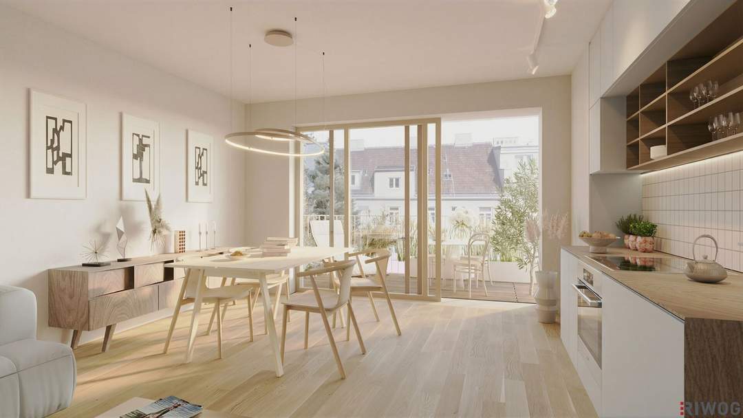RAUMWUNDER - idealer Grundriss | HOFRUHELAGE &amp; BALKON | 2-Zimmer Erstbezugswohnung