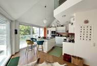 Lichtdurchflutete Penthouse Architektur - barrierefreie 5-Zimmer Maisonette-Wohnung in exklusiver Lage mit teiloffener Galerieebene, zahlreichen Terrassen, 2 Bädern und PKW-Garagenplatz