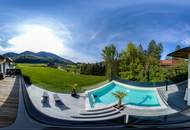 STARTPREIS! Luxuriöse Doppelhaushälfte mit Pool und Seeblick in Fuschl