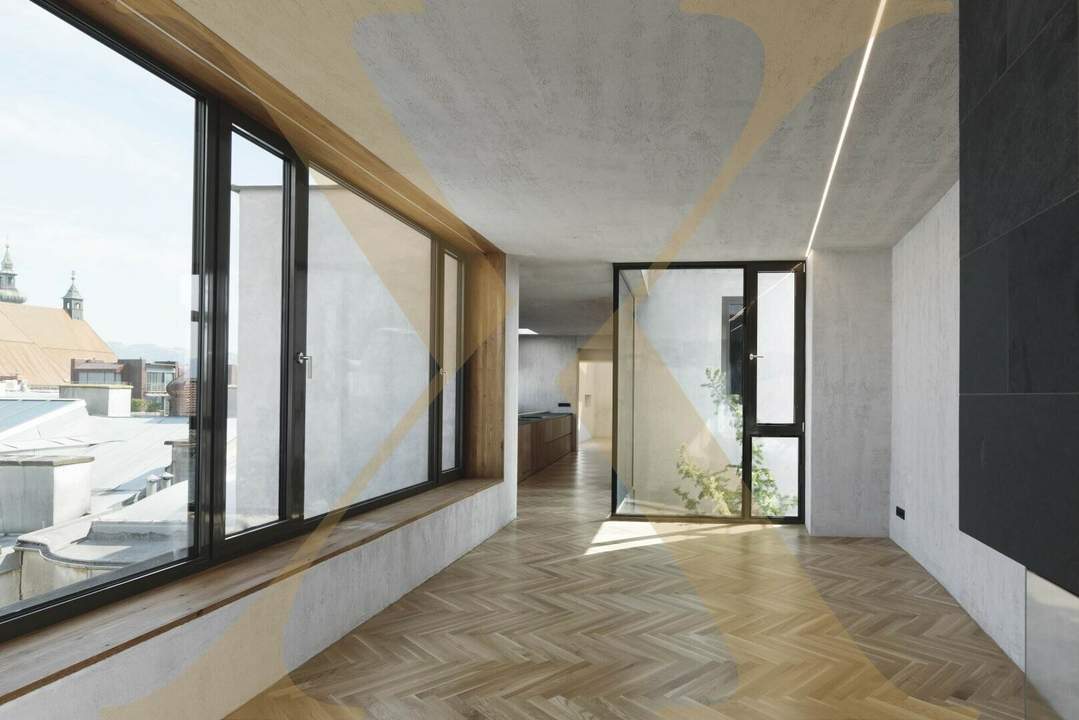 Exklusive Penthouse-Bürofläche mit uneinsehbarer Dachterrasse an der Landstraße zu vermieten!