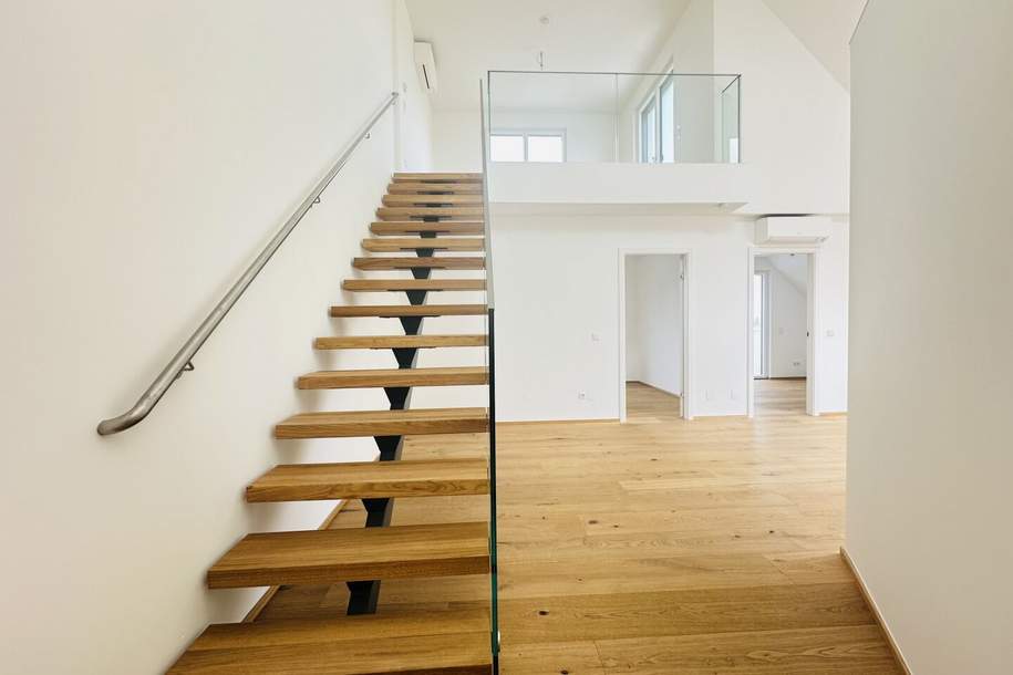Leben mit Weitblick – klimatisierte Maisonette mit Süd-Terrasse & Balkon I Photovoltaikanlage | Garage !, Wohnung-kauf, 645.000,€, 1210 Wien 21., Floridsdorf