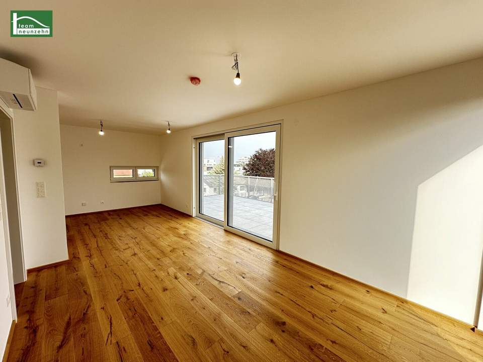 Gotthelf Living - Klimatisierte Erstbezugs-Dachgeschosswohnung nahe U2 Aspernstraße mit großer Terrasse und Schrankraum - PROVISIONSFREI! Lift bis in die Wohnung - JETZT ANFRAGEN