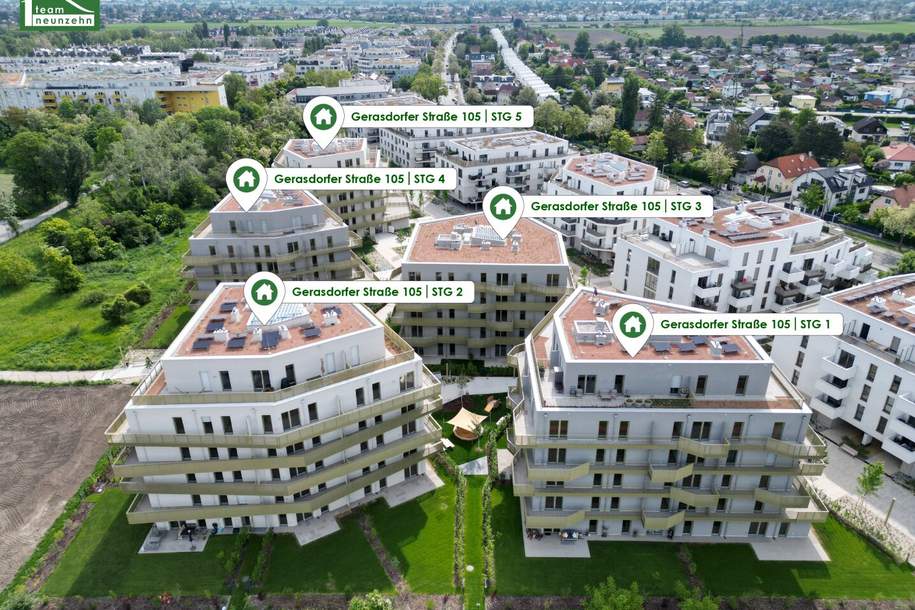 Neubauprojekt im Niedrig-Energie-Standard im grünen Hirschfeld – Naturnah wohnen - Provisionsfrei!, Wohnung-kauf, 260.000,€, 1210 Wien 21., Floridsdorf