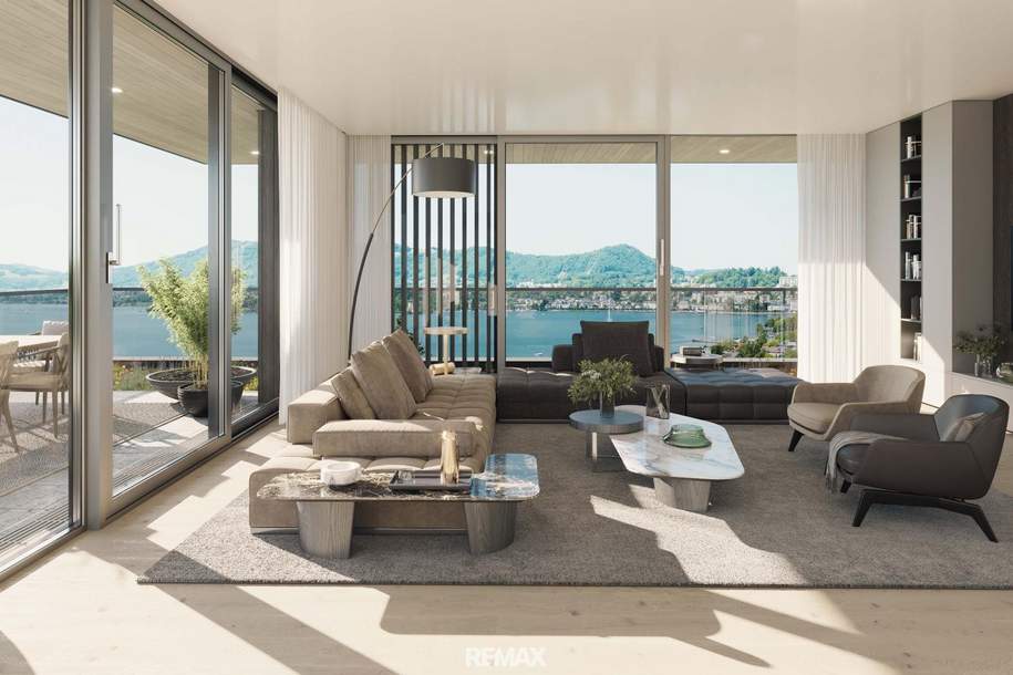 Neuer Preis - Bright Side - außergewöhnliches Penthouse mit eigenem Pool in Gmunden am Sonnenhang, Wohnung-kauf, 2.035.000,€, 4810 Gmunden