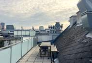 Dachgeschosswohnung mit Dachterrasse und Blick auf den Stephansdom