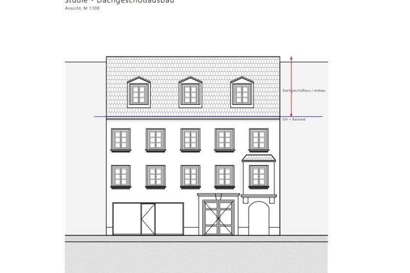 Rohdachboden in der Fußgängerzone mit Projekt für zwei Wohneinheiten, Wohnung-kauf, 150.000,€, 7000 Eisenstadt(Stadt)