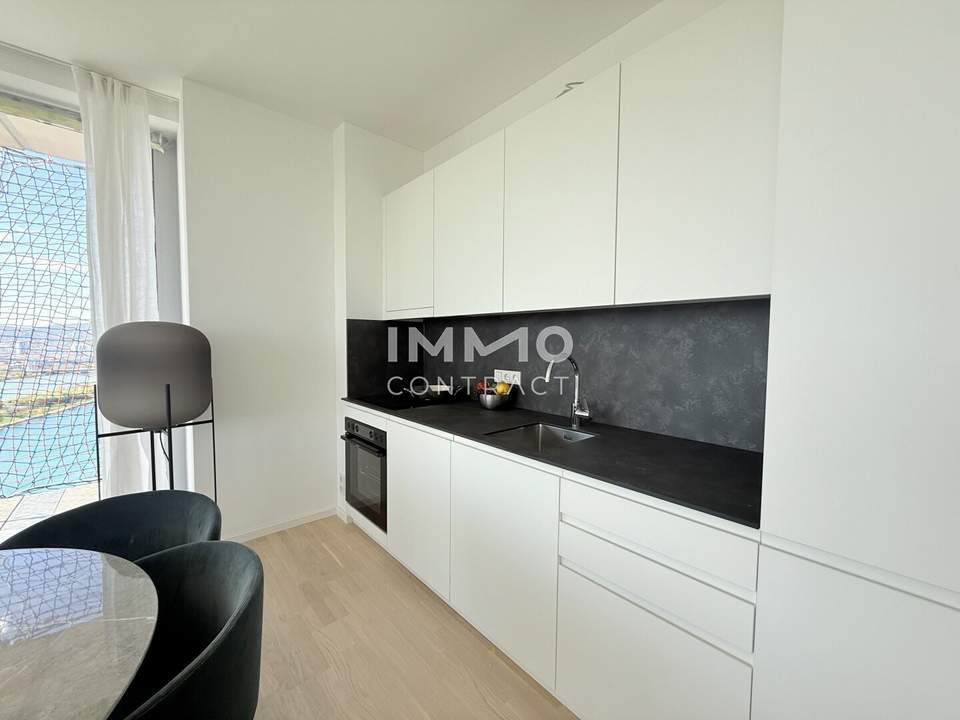 Innenstadt und Donau Blick: 32. Etage - DC2 Tower U1 Donauinsel