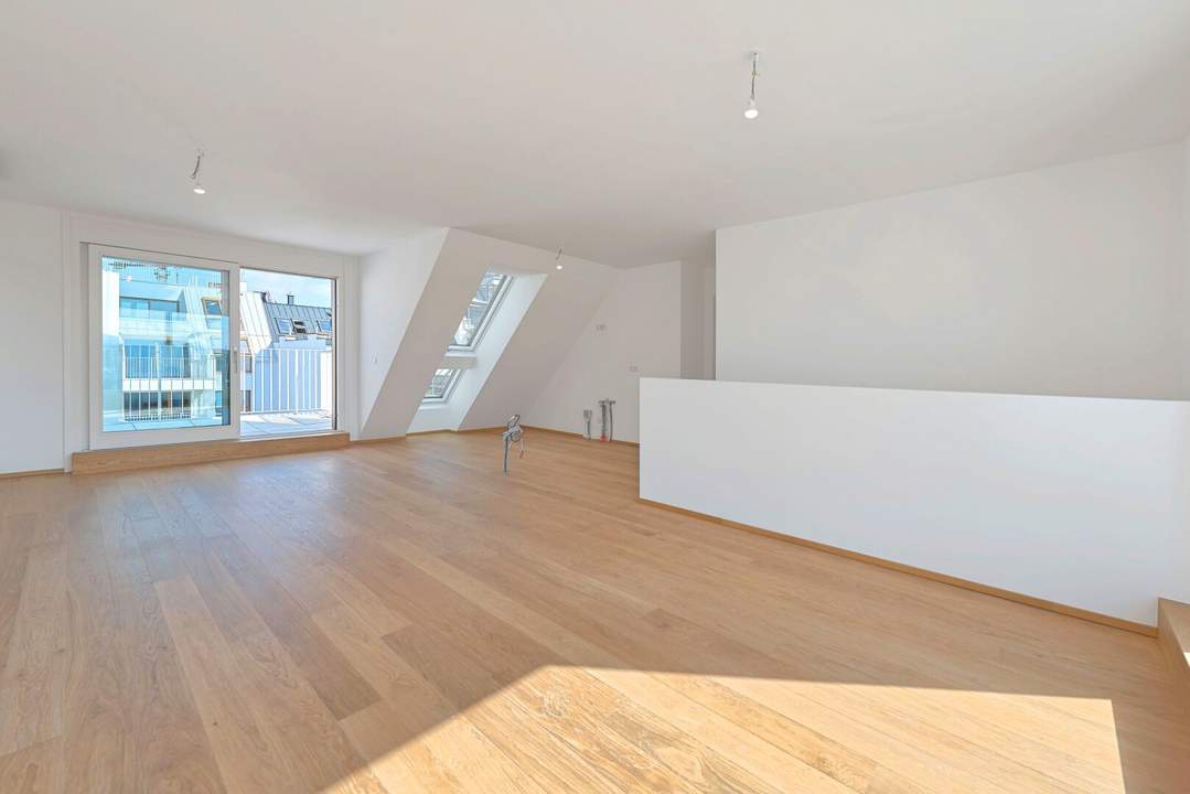 THE TEMPTATION - Dachgeschoss-Maisonette mit 2 Terrassen + Balkon | 33 m² Freifläche, 4 Zimmer