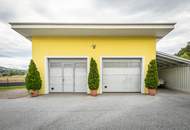 GARTENPARADIES für die ganze Familie mit Schwimmteich und 4 Garagen