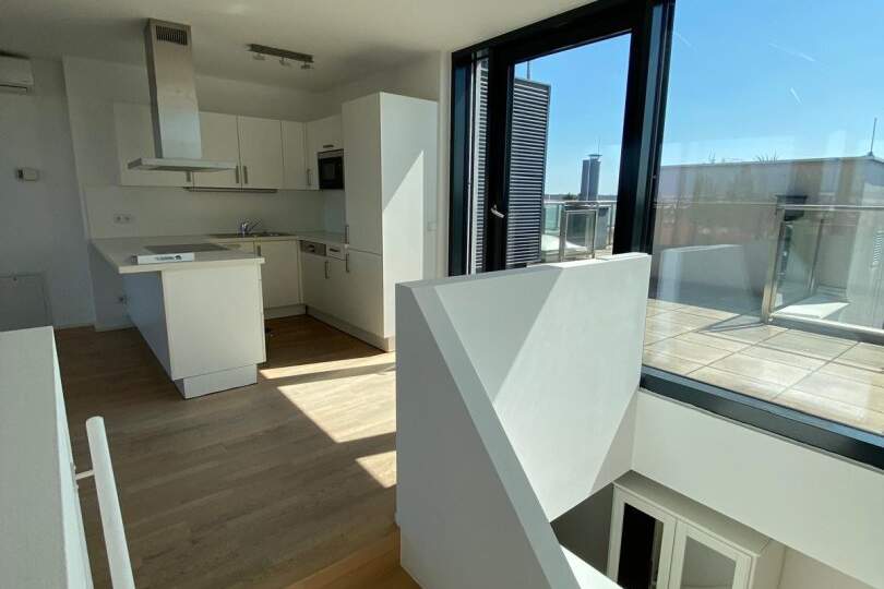 Moderne DG-Maisonette auf 2 Ebenen mit 3 Terrassen und Weitblick (Donau &amp; Berge) | U1 Nähe, Wohnung-kauf, 765.000,€, 1220 Wien 22., Donaustadt