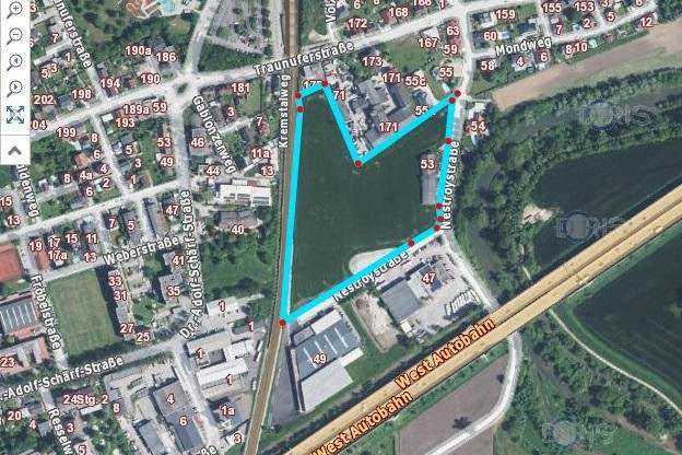 Grundstück mit B Widmung in Ansfelden, Grund und Boden-kauf, 3.650.000,€, 4053 Linz-Land